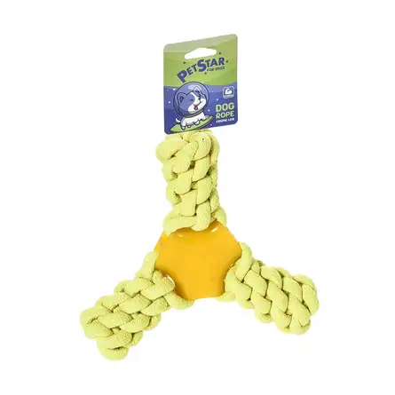 Купить petstar игрушка для собак КАНАТ ЗЕЛЕНЫЙ ТРЕУГОЛЬНЫЙ, tpr, полиэстер, хлопок