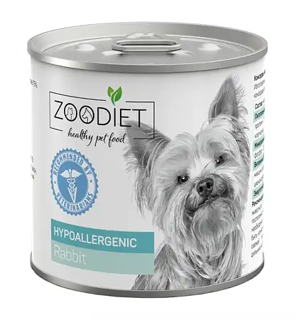 Купить Четвероногий Гурман zoodiet hypoallergenic rabbit консервы для взрослых собак склонных к аллергии, с кроликом