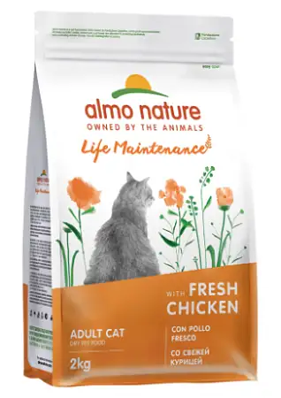 Купить almo nature holistic Сухой корм для взрослых кошек со свежей курицей и коричневым рисом, life maintenance, fresh chicken