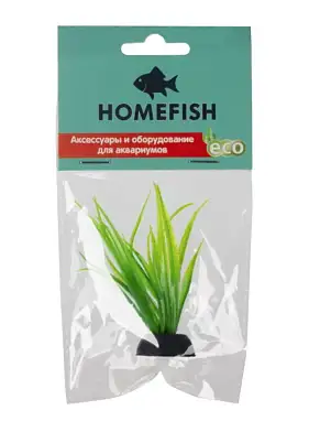 HOMEFISH Лилеопсис зеленый растение для аквариума пластиковое с грузом