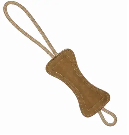 Купить bow wow игрушка для собак кожаная косточка бежевая